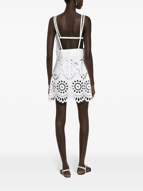Dolce & Gabbana cut-out plunge minidress - White