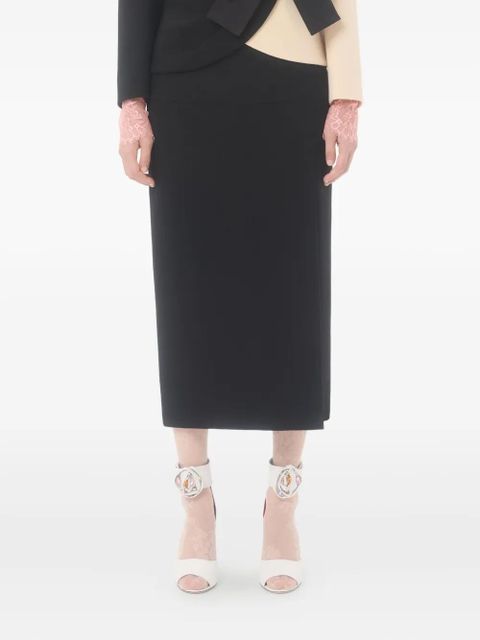 Valentino Garavani crêpe midi skirt - Black - zdjęcie produktu nr 1