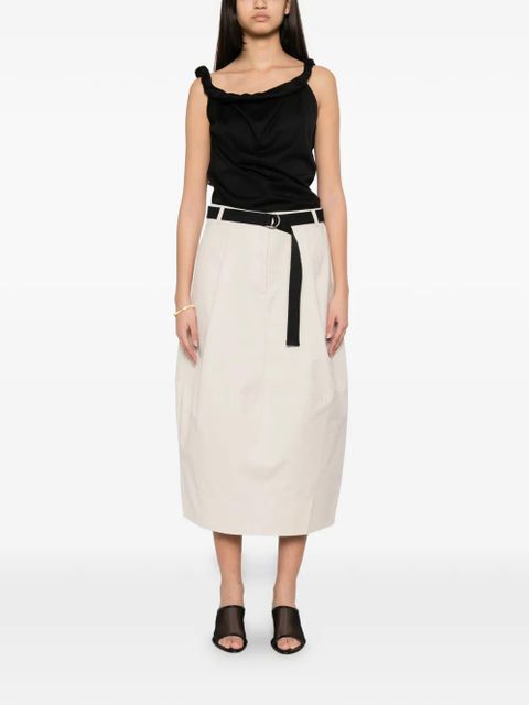 St. Agni pleated cocoon skirt - Neutrals