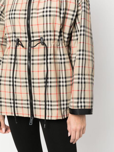Burberry plaid-check hooded jacket - Neutrals