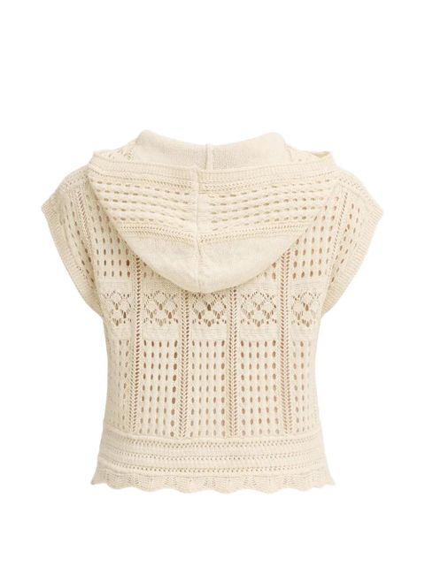 TWINSET hooded knitted top - Neutrals - zdjęcie produktu nr 2