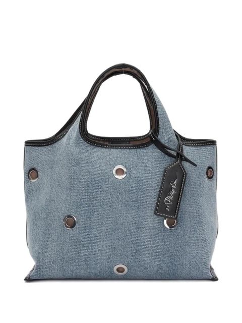 3.1 Phillip Lim mini denim eyelet detail tote bag - Blue - zdjęcie produktu nr 1