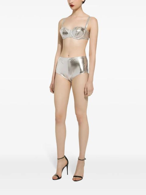 Dolce & Gabbana low-rise foiled briefs - Silver