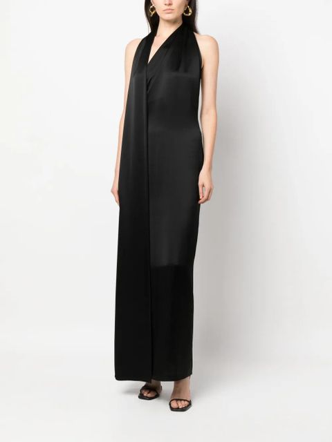 LOEWE Scarf satin maxi dress - Black - zdjęcie produktu nr 2