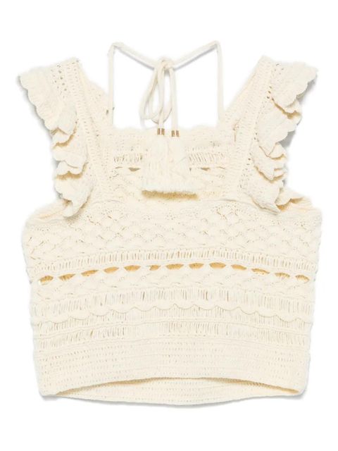 ZIMMERMANN waverly crochet top - Neutrals - zdjęcie produktu nr 2