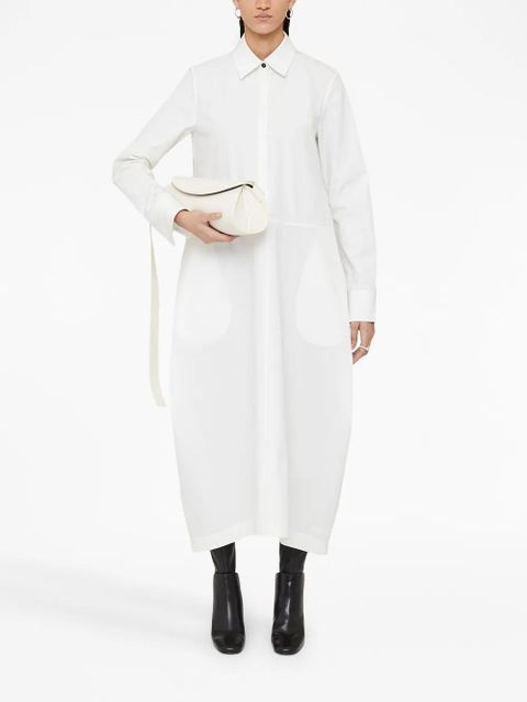 Jil Sander long-sleeve cotton long dress - White - zdjęcie produktu nr 2