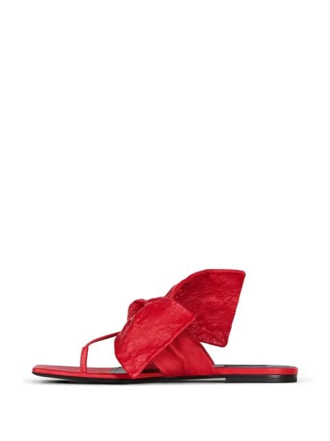 Givenchy Boudoir bow leather flat sandals - Red