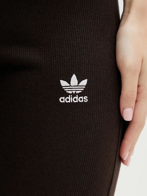 adidas Originals legginsy Essentials damskie kolor brązowy gładkie KD3849