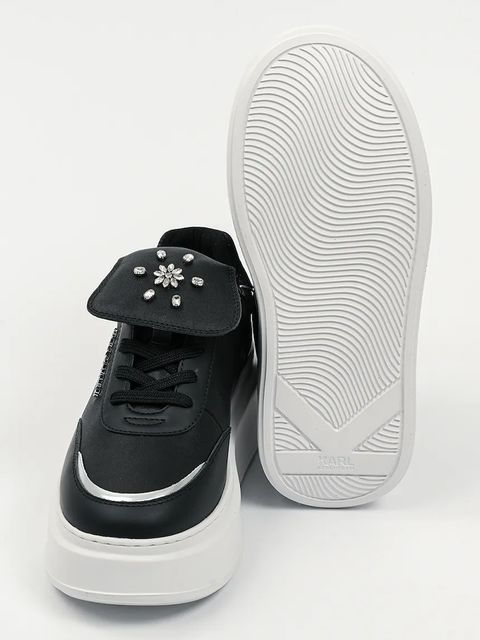 Karl Lagerfeld sneakersy skórzane ANAKAPRI damskie kolor czarny KL63519S