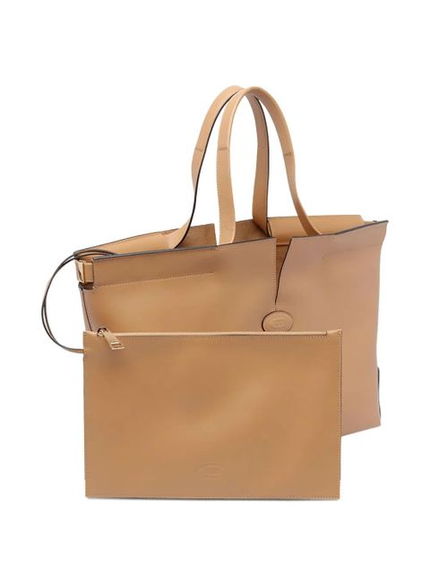 Tod's double-handle leather tote bag - Neutrals - zdjęcie produktu nr 2