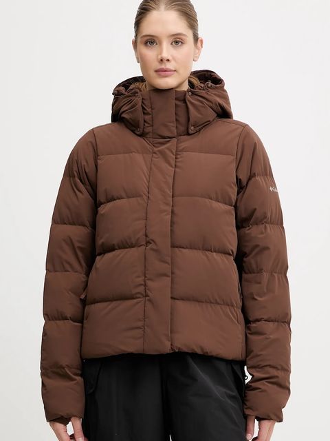 Columbia kurtka puchowa Amaze Puff kolor brązowy zimowa 2133714 - zdjęcie produktu nr 1