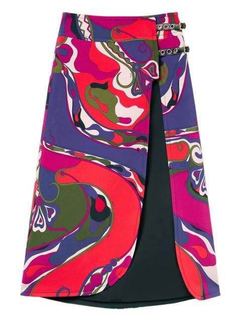 PUCCI Orchidee print buckle midi skirt - Purple - zdjęcie produktu nr 1