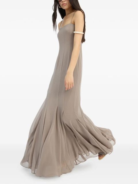 ROTATE BIRGER CHRISTENSEN chiffon strap maxi dress - Grey