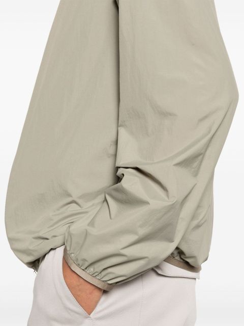 Moncler logo-patch hooded windbreaker jacket - Green