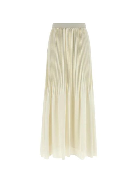 TWINSET pleated logo waistband skirt - White - zdjęcie produktu nr 1