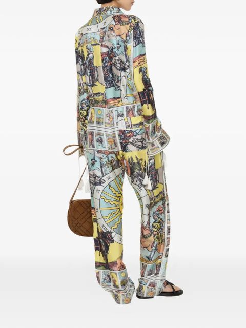 Burberry Tarot silk pyjama trousers - Yellow