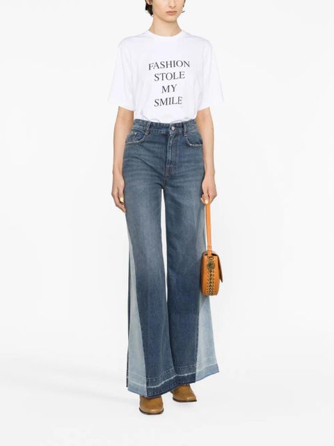 Victoria Beckham slogan-print organic cotton T-shirt - White