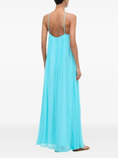STAUD Dasha halterneck maxi dress - Blue