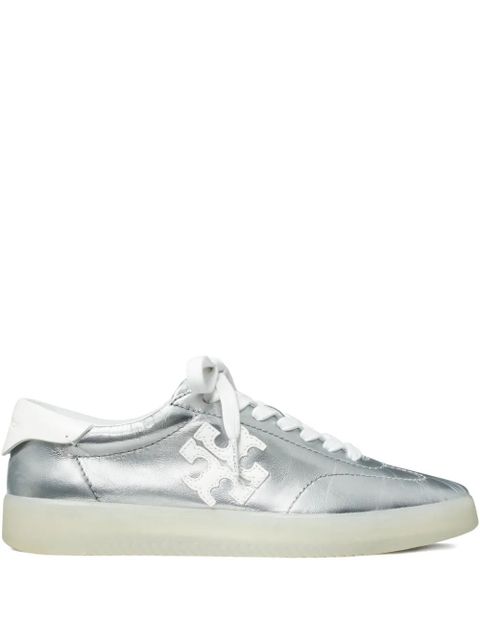 Tory Burch Phoenix metallic-leather sneakers - Silver - zdjęcie produktu nr 1