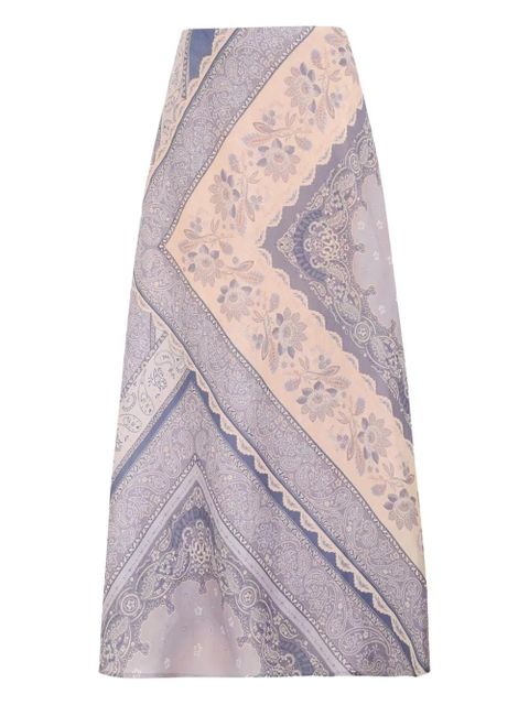 ZIMMERMANN mix-print maxi skirt - Blue - zdjęcie produktu nr 1