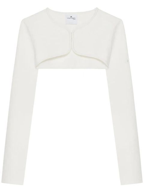 Courrèges cropped cardigan - White - zdjęcie produktu nr 1