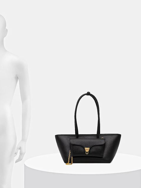 Coccinelle torebka skórzana DOUBLE BEAT kolor czarny E1 T8A 11 03 01