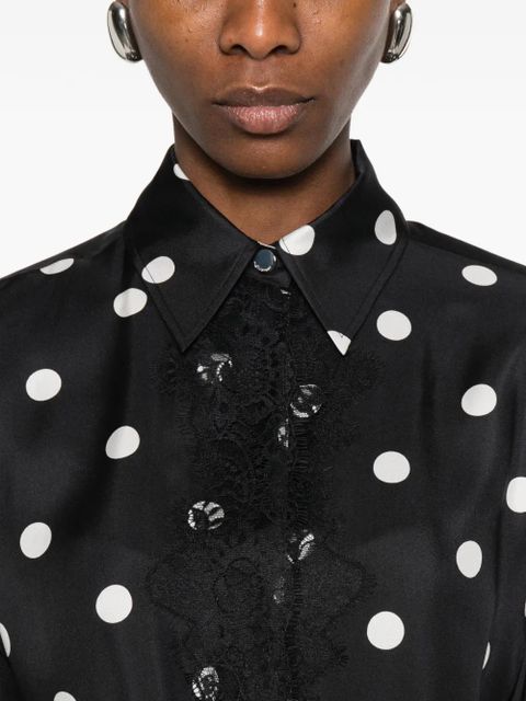 Sportmax polka dot lace dress - Black