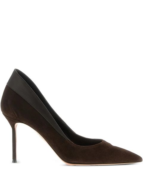 Aquazzura 85mm suede leather pumps - Brown - zdjęcie produktu nr 1