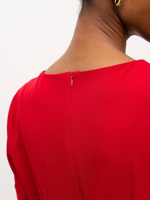 Answear.LAB sukienka kolor czerwony mini rozkloszowana