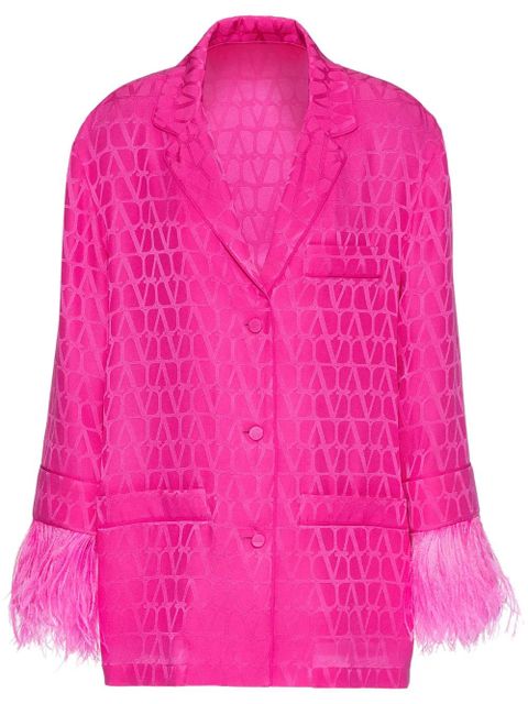 Valentino Garavani Toile Iconographe silk shirt - Pink - zdjęcie produktu nr 1