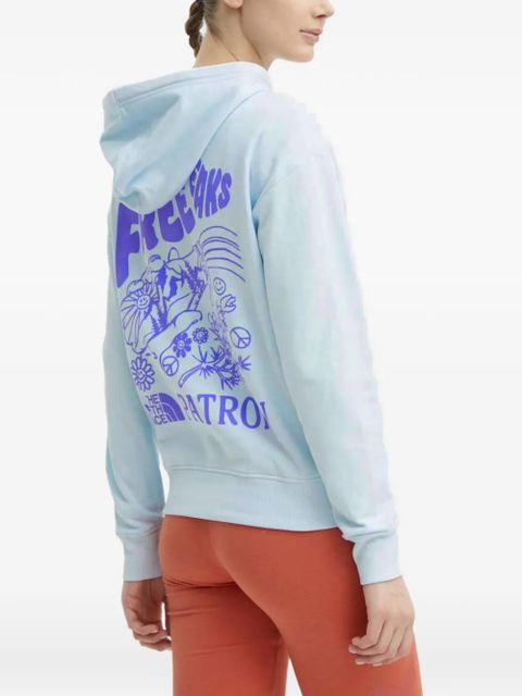 The North Face hooded graphic print sweater - Blue