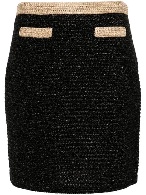 Miu Miu lamé knitted miniskirt - Black - zdjęcie produktu nr 1