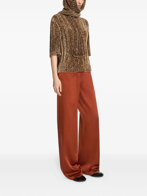 DRIES VAN NOTEN wide-leg trousers - Brown