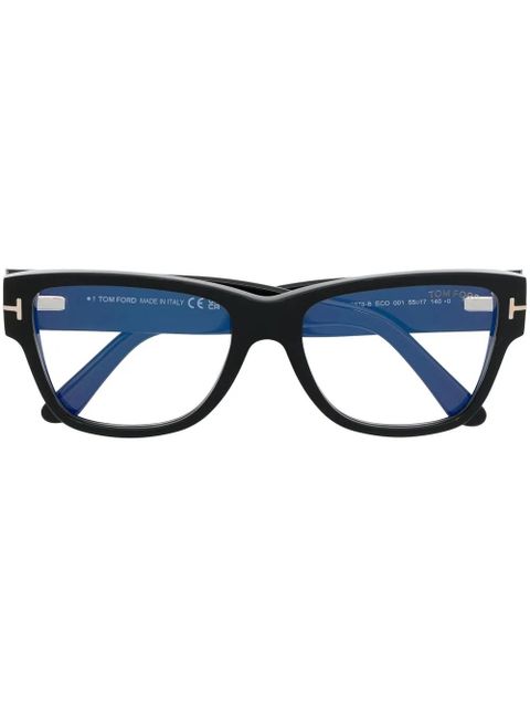 TOM FORD Eyewear cat-eye engraved-logo glasses - Black - zdjęcie produktu nr 1