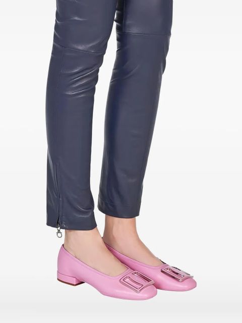 Ferragamo buckle leather ballerina flats - Pink - zdjęcie produktu nr 2