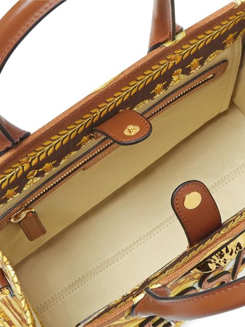 Versace Barocco La Medusa cotton tote bag - Yellow