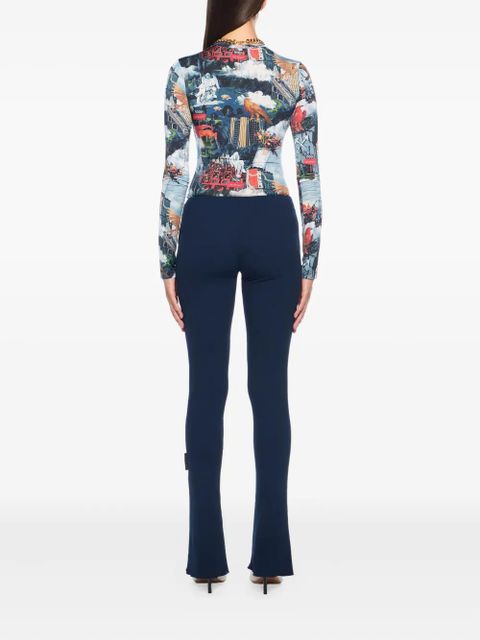 Off-White zip heavy jersey trousers - Blue