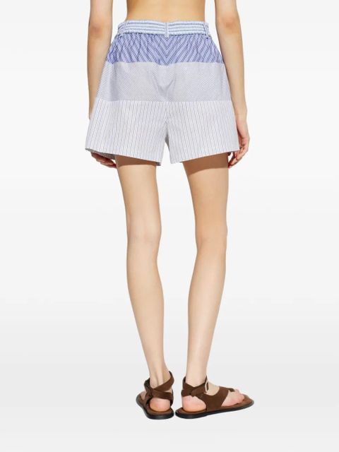 Moschino patchwork striped shorts - White