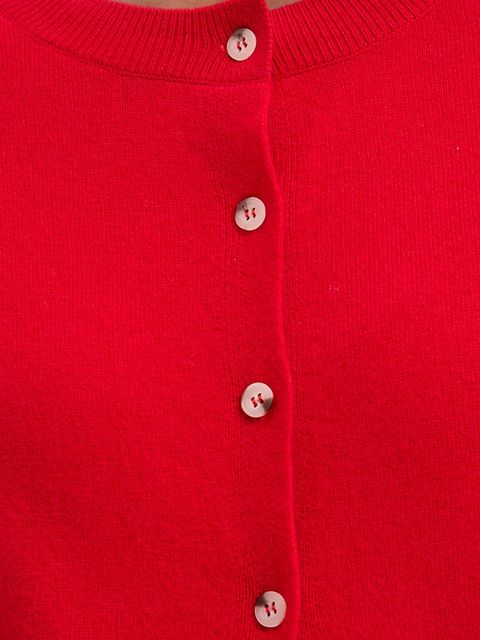 Answear.LAB kardigan z wełny merino damski kolor czerwony lekki