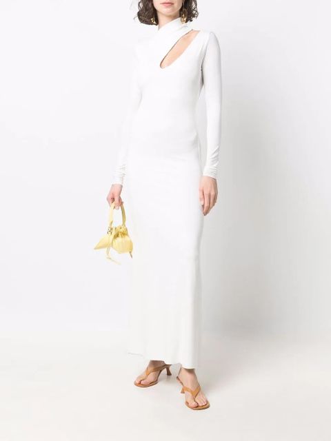 MANURÍ cut-out detail long-sleeve dress - White - zdjęcie produktu nr 2