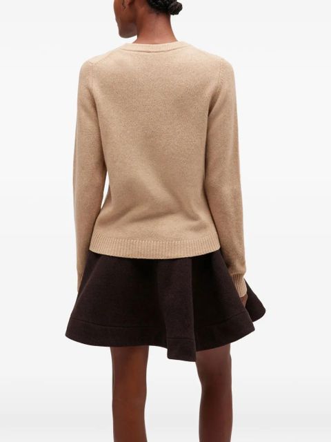 GANNI patterned-jacquard sweater - Neutrals