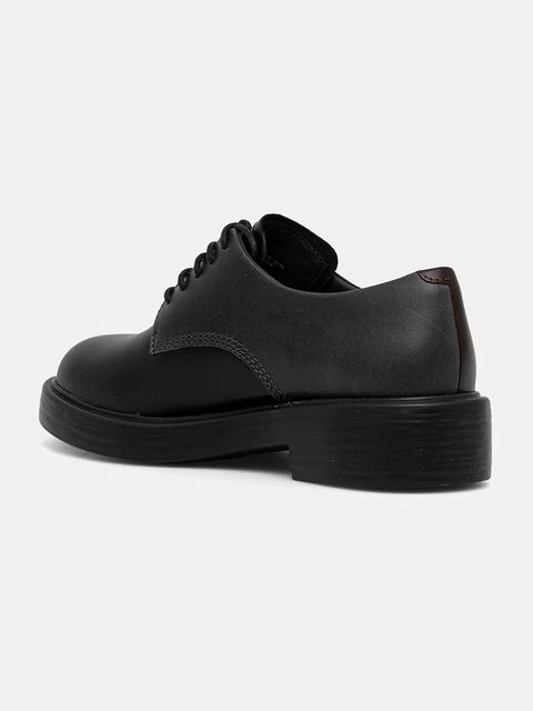 Camper półbuty Dean damskie kolor czarny na płaskim obcasie K201684-021