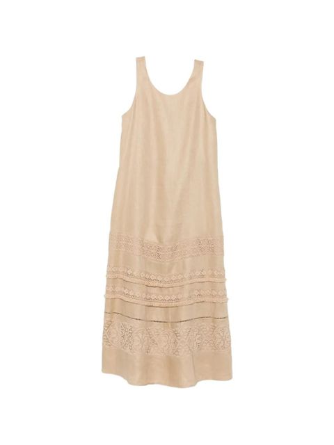Weekend Max Mara lace-insert midi dress - Neutrals - zdjęcie produktu nr 1