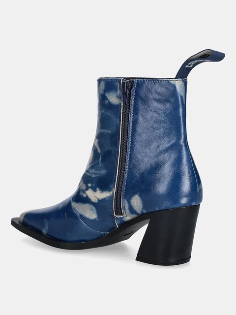 Camper botki skórzane Karole damskie kolor granatowy na słupku K400831-002