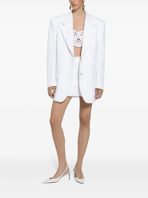 Dolce & Gabbana cut-out detailed cotton top - White - zdjęcie produktu nr 2