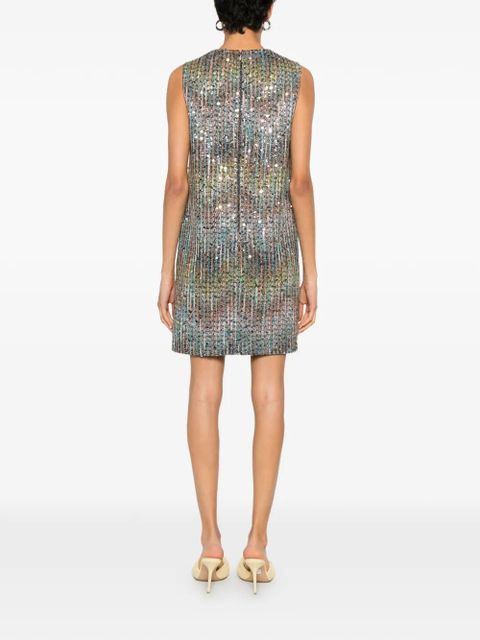 Missoni sequin-embellished metallic-thread mini dress - Pink