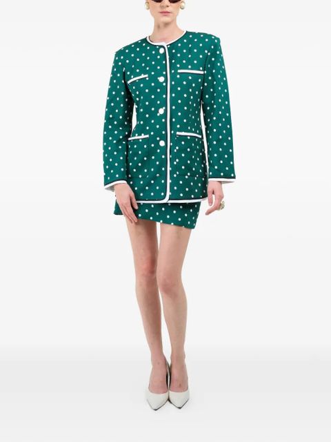 Rowen Rose polka-dots pockets jacket - Green - zdjęcie produktu nr 2