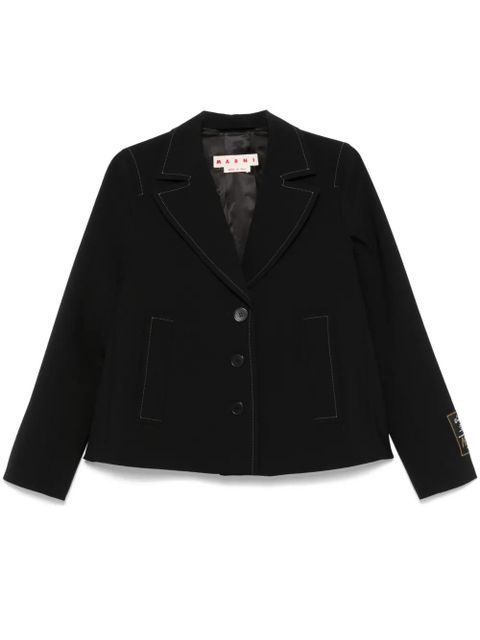 Marni contrast-stitching jacket - Black - zdjęcie produktu nr 1