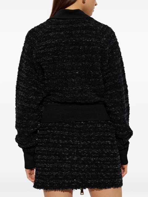 Balmain tweed bomber jacket - Black
