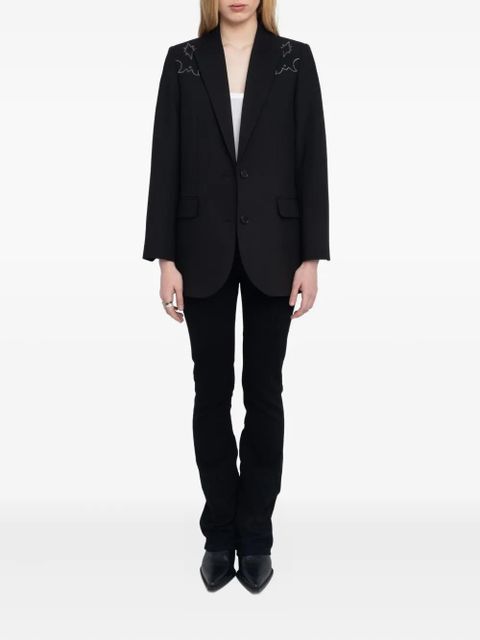 Zadig&Voltaire embroidered-detail blazer - Black